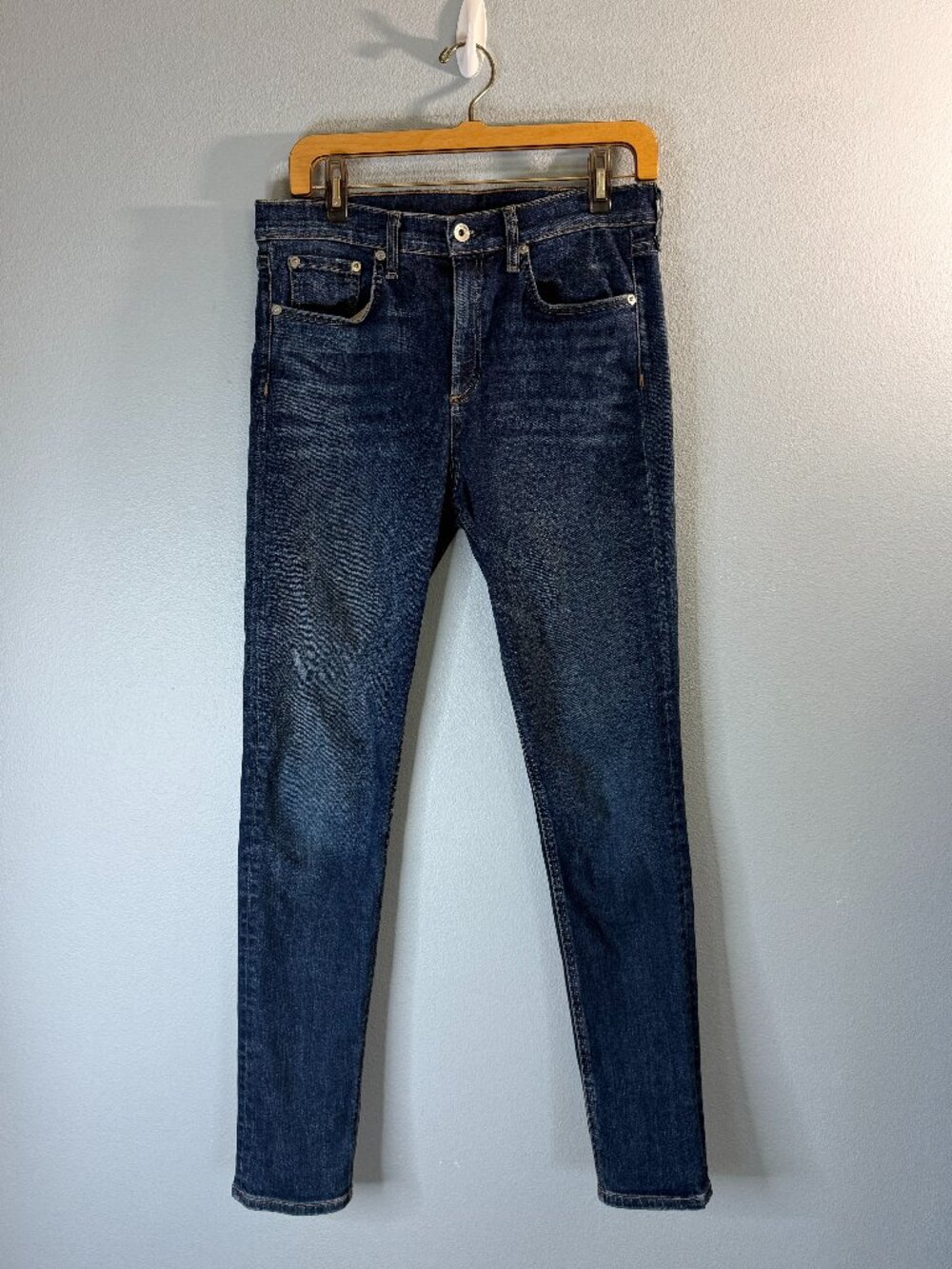 Rag & Bone High Rise Skinny Jeans Dark Wash Indigo Stretch Denim Size 29